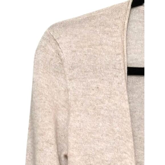 J. Mclaughlin Cashmere Open Front Longline Cardigan Beige Cream Size XS Luxury - Picture 5 of 7